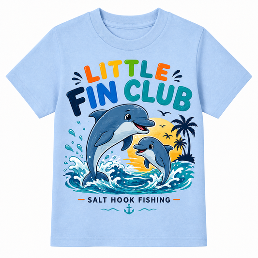 Pre- order- Little Fin Club – Sunset Splash Tee