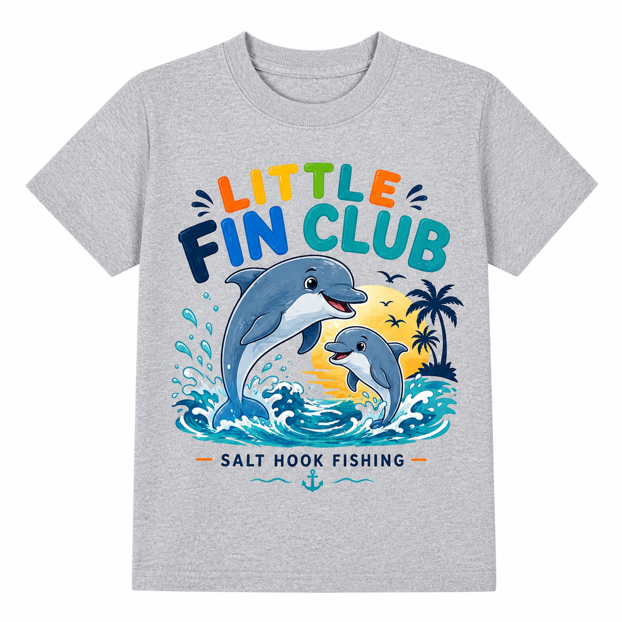 Pre- order- Little Fin Club – Sunset Splash Tee