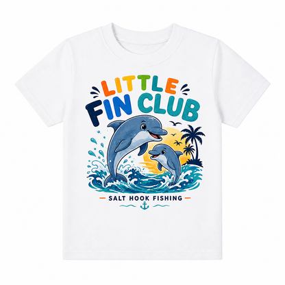 Pre- order- Little Fin Club – Sunset Splash Tee