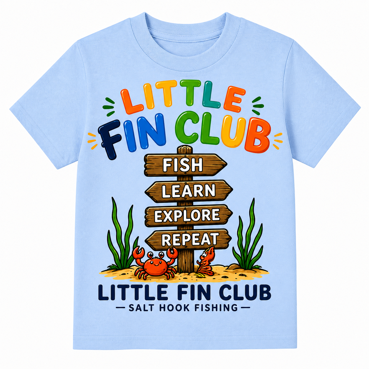 Little Fin Club – Fish Learn Explore Tee